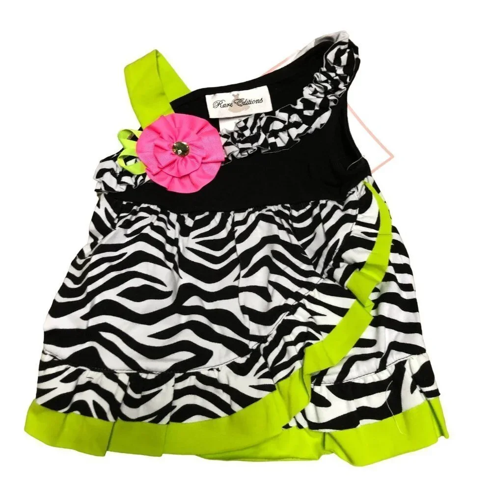 RARE‎ EDITIONS 2 PCS SET OUTFIT DRESS & BOTTOM 3 MOS NEW WITH TAG